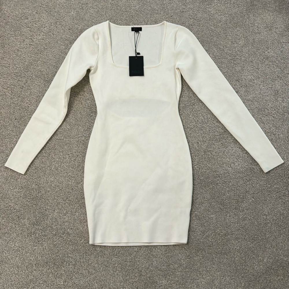 NBD white mini dress